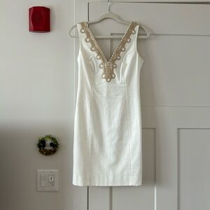 White and Gold Lily Pulitzer Dress